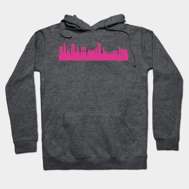 New York skyline pink Hoodie by 44spaces